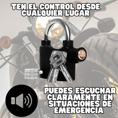 AlarLock™ - Incluye 6 Baterías y 3 Llaves👌 - Candado Anti Robo Con Alarma🔒