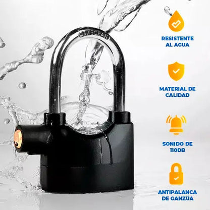 AlarLock™ - Incluye 6 Baterías y 3 Llaves👌 - Candado Anti Robo Con Alarma🔒